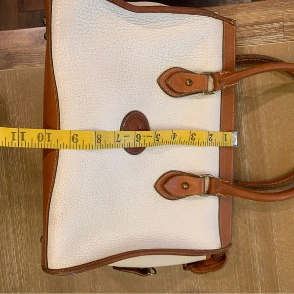 Dooney & Bourke Cream / White and Brown Satchel - Picture 15 of 16